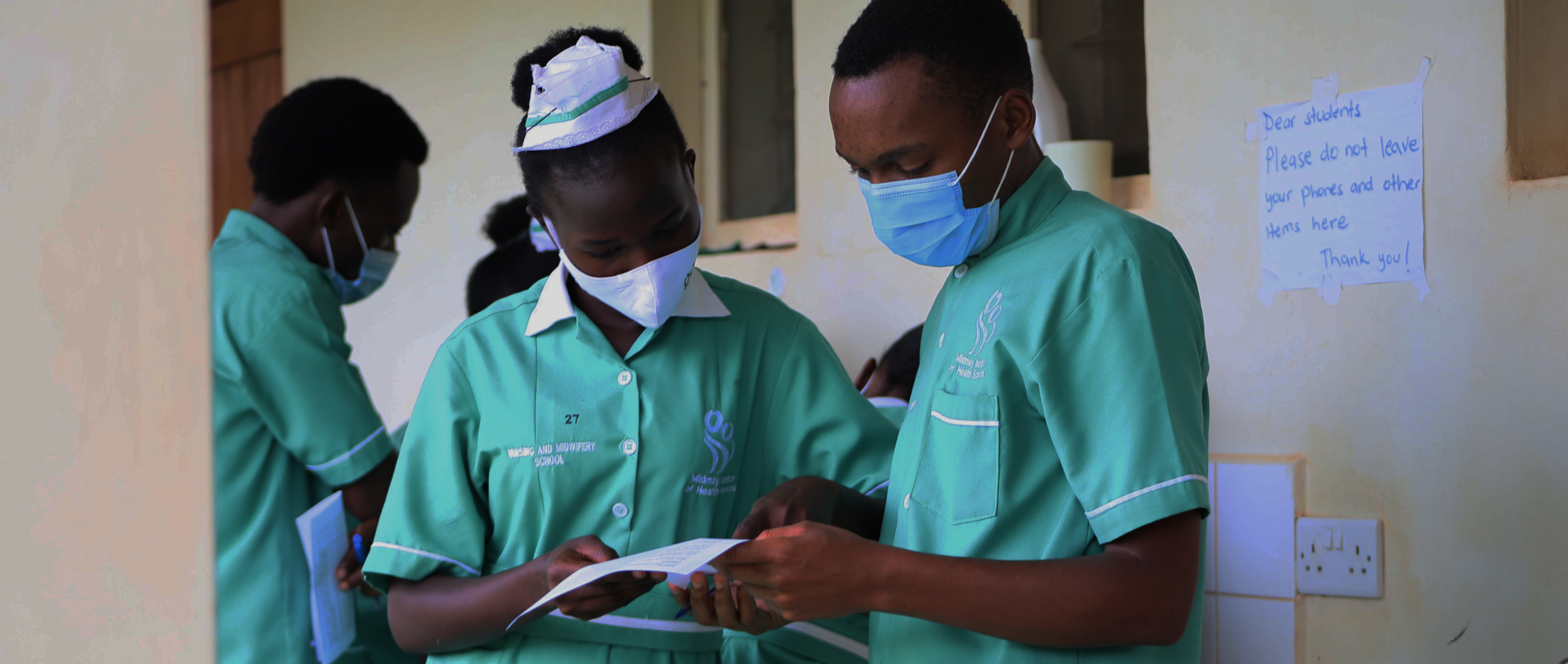 Students on compound
